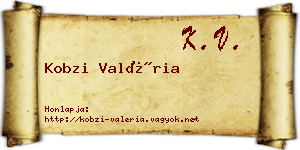 Kobzi Valéria névjegykártya