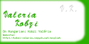 valeria kobzi business card