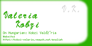 valeria kobzi business card